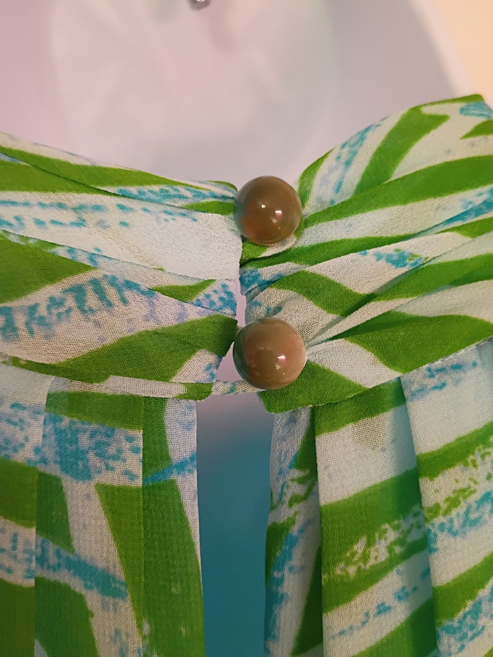 DVF  Diane Von Furstenburg Size 4 Green Palm Print Chiffon Maxi "Menon" Spring26 - Picture 9 of 15